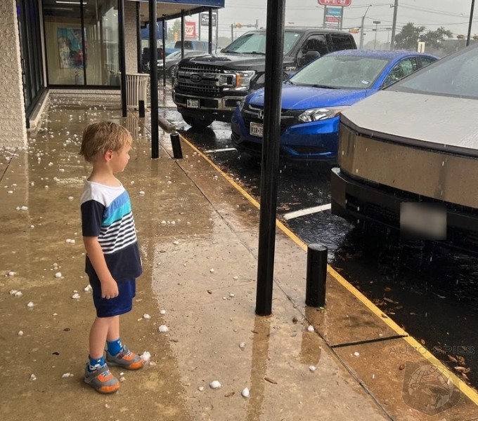 Cybertruck Owner Disappointed That Texas Hail Cracked His Windshield